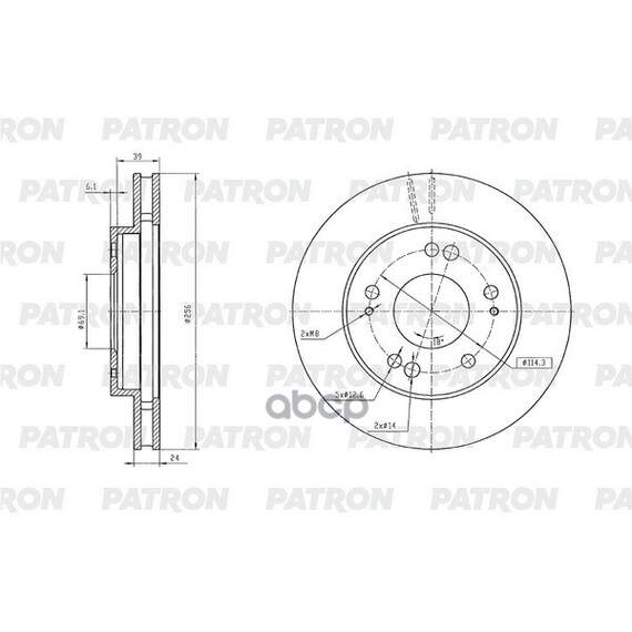 Купить ДИСК ТОРМОЗНОЙ ПЕРЕДН CHRYSLER SEBRING 01-05 DODGE AVENGER 2000, STRATUS 01-05 MITSUBISHI ECLIPSE 96-01, GALANT 99-01 2.4L PBD1434