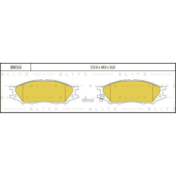 Купить КОЛОДКИ ТОРМОЗНЫЕ ДИСКОВЫЕ ПЕРЕДНИЕ NISSAN ALMERA/CLASSIC/SUNNY 99- BB0326
