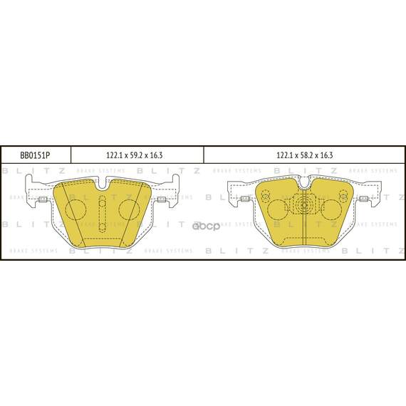 Купить КОЛОДКИ ТОРМОЗНЫЕ ДИСКОВЫЕ ЗАДНИЕ BMW X5(E70,F15)/ X6(E71,F16) 07- BB0151P