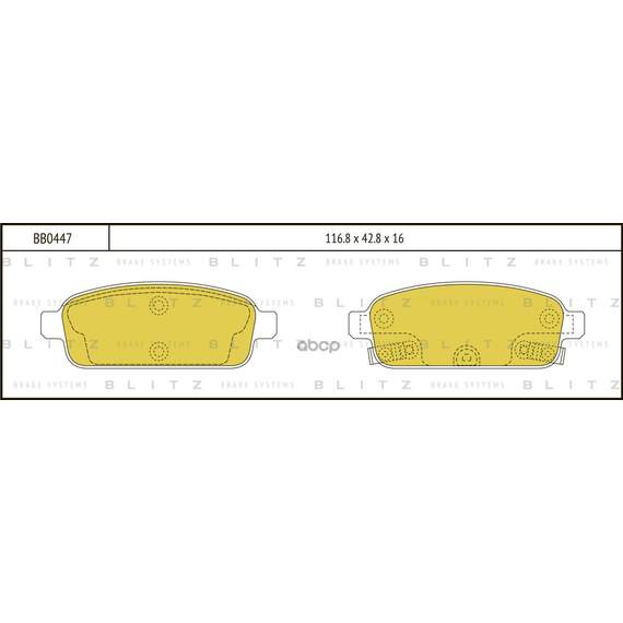 Купить КОЛОДКИ ТОРМОЗНЫЕ ДИСКОВЫЕ ЗАДНИЕ CHEVROLET CRUZE 09-OPEL ASTRA J/MOKKA/ZAFIRA 12- BB0447