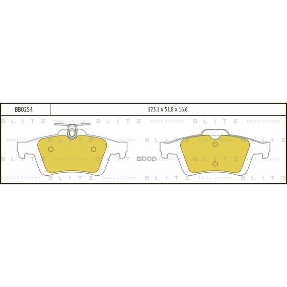 Купить КОЛОДКИ ТОРМОЗНЫЕ ДИСКОВЫЕ ЗАДНИЕ FORD FOCUS/C-MAX 03-MAZDA 3/5 03-VOLVO S40/V50 04- BB0254
