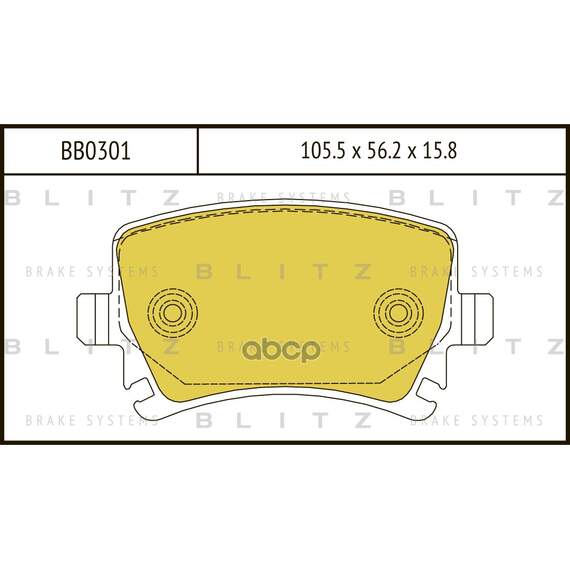 Купить КОЛОДКИ ТОРМОЗНЫЕ ДИСКОВЫЕ ЗАДНИЕ AUDI A3 03-VW TOURAN 03- BB0301