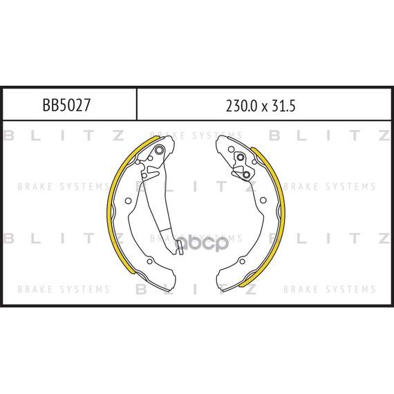 Купить КОЛОДКИ ТОРМОЗНЫЕ БАРАБАННЫЕ SKODA OCTAVIA/ROOMSTER 96-VW CADDY 96- BB5027