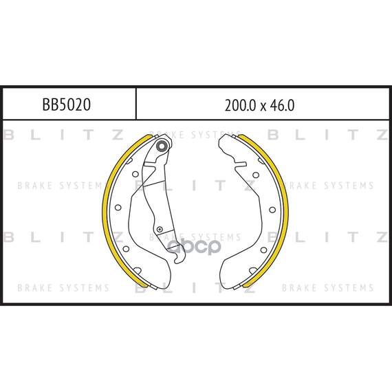 Купить КОЛОДКИ ТОРМОЗНЫЕ БАРАБАННЫЕ CHEVROLET EPICA/LACETTI/LANOS/NUBIRA/NEXIA 05- BB5020