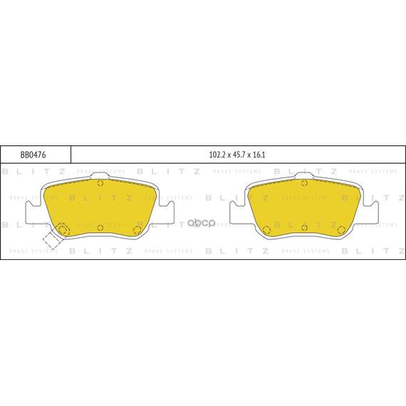 Купить КОЛОДКИ ТОРМОЗНЫЕ ДИСКОВЫЕ ЗАДНИЕ TOYOTA AURIS/COROLLA 07- BB0476