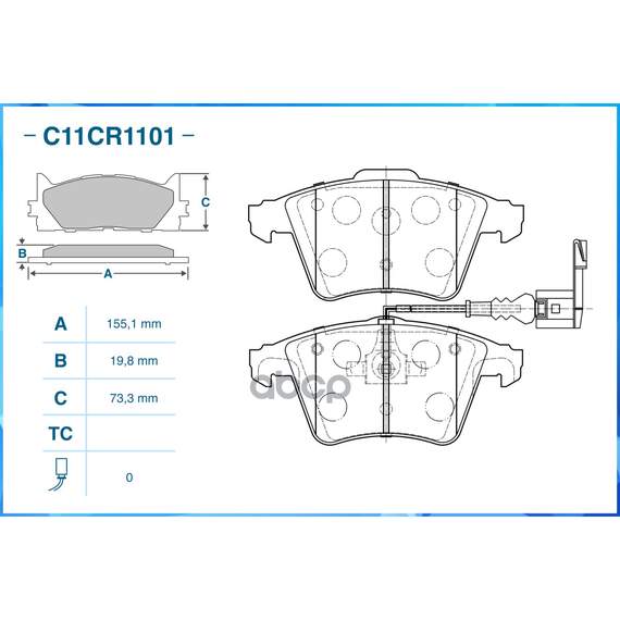 Купить ТОРМОЗНЫЕ КОЛОДКИ ПЕРЕДНИЕ LOW METALLIC C11CR1101
