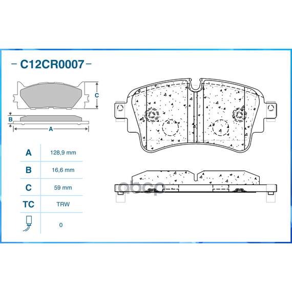 Купить ТОРМОЗНЫЕ КОЛОДКИ ЗАДНИЕ LOW METALLIC C12CR0007