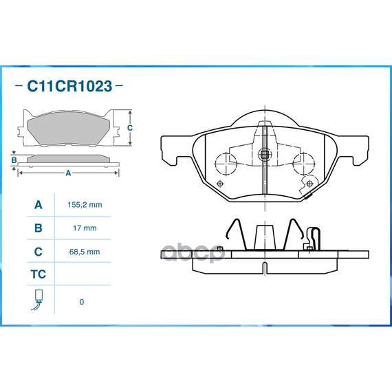 Купить ТОРМОЗНЫЕ КОЛОДКИ ПЕРЕДНИЕ LOW METALLIC C11CR1023