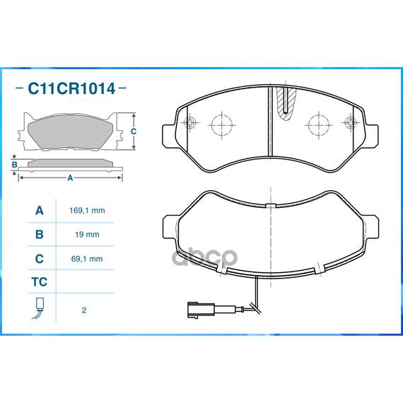 Купить ТОРМОЗНЫЕ КОЛОДКИ ПЕРЕДНИЕ LOW METALLIC C11CR1014