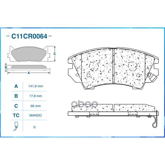 Купить ТОРМОЗНЫЕ КОЛОДКИ ПЕРЕДНИЕ LOW METALLIC C11CR0064
