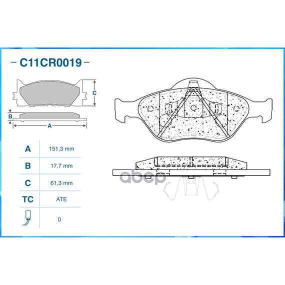 Купить ТОРМОЗНЫЕ КОЛОДКИ ПЕРЕДНИЕ LOW METALLIC C11CR0019