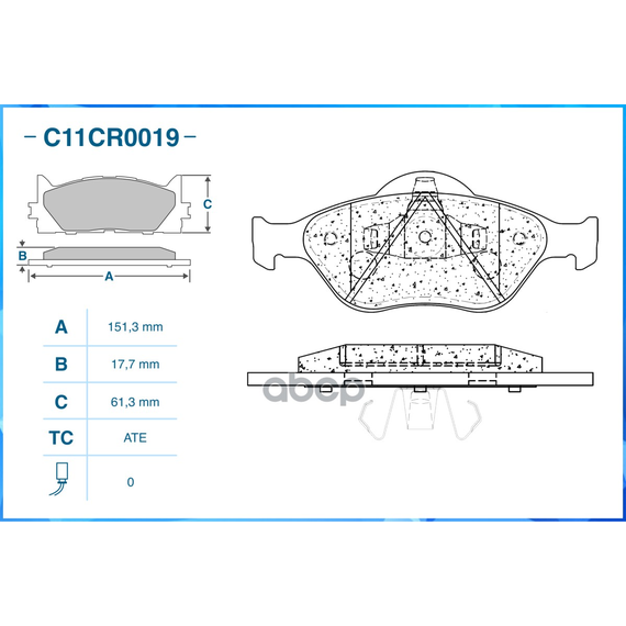 Купить ТОРМОЗНЫЕ КОЛОДКИ ПЕРЕДНИЕ LOW METALLIC C11CR0019