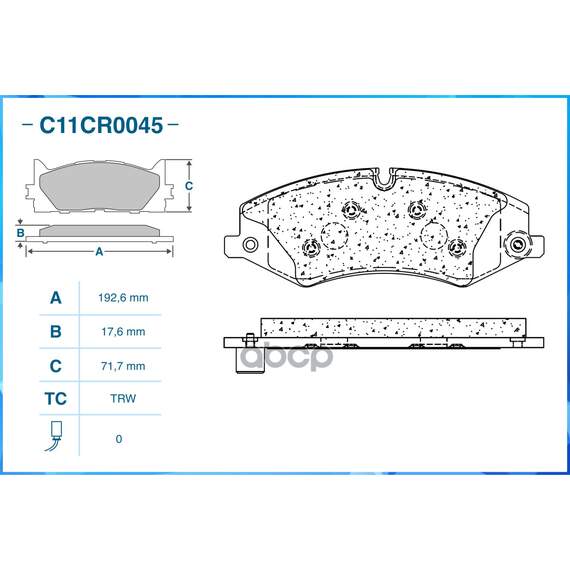 Купить ТОРМОЗНЫЕ КОЛОДКИ ПЕРЕДНИЕ LOW METALLIC C11CR0045