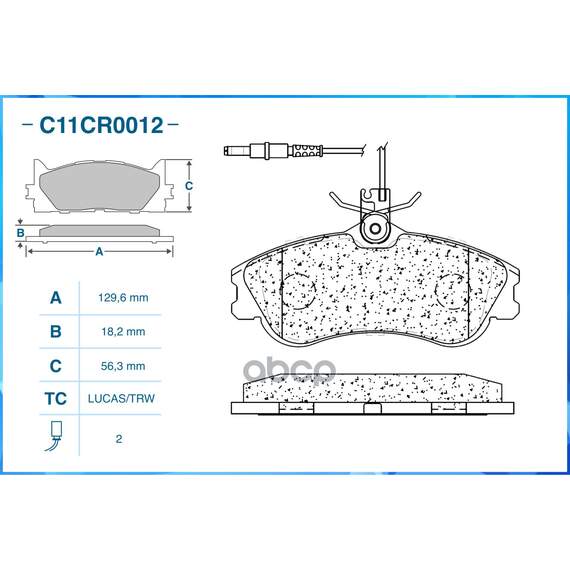 Купить ТОРМОЗНЫЕ КОЛОДКИ ПЕРЕДНИЕ LOW METALLIC C11CR0012