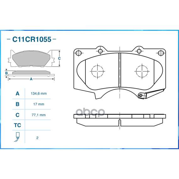 Купить ТОРМОЗНЫЕ КОЛОДКИ ПЕРЕДНИЕ LOW METALLIC C11CR1055