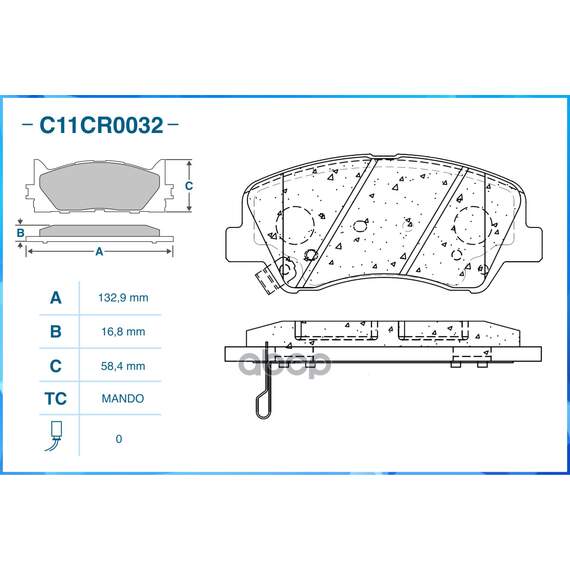Купить ТОРМОЗНЫЕ КОЛОДКИ ПЕРЕДНИЕ LOW METALLIC C11CR0032