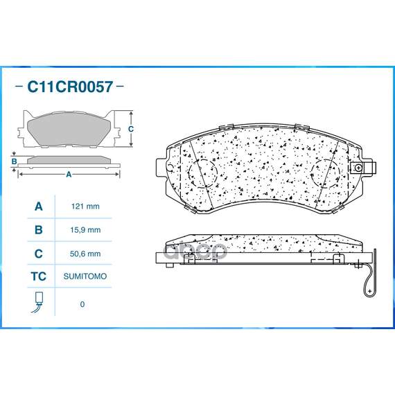 Купить ТОРМОЗНЫЕ КОЛОДКИ ПЕРЕДНИЕ LOW METALLIC C11CR0057