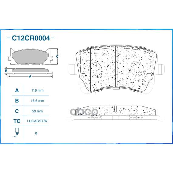 Купить ТОРМОЗНЫЕ КОЛОДКИ ЗАДНИЕ LOW METALLIC C12CR0004