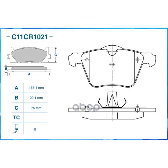 Купить ТОРМОЗНЫЕ КОЛОДКИ ПЕРЕДНИЕ LOW METALLIC C11CR1021