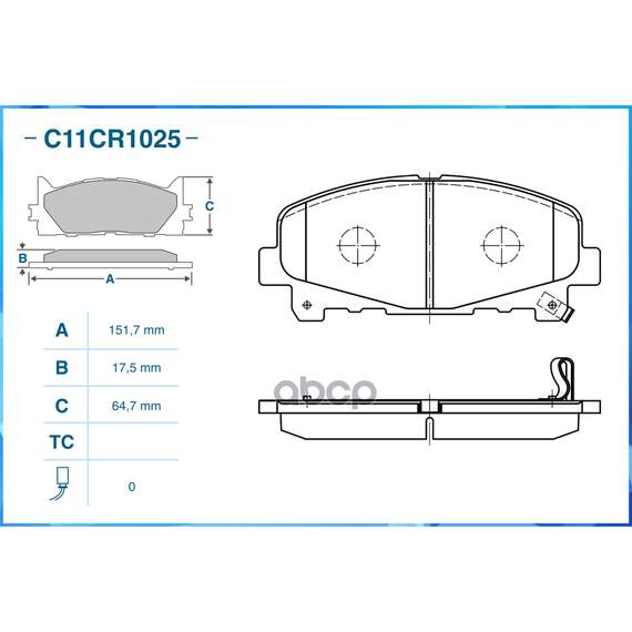 Купить ТОРМОЗНЫЕ КОЛОДКИ ПЕРЕДНИЕ LOW METALLIC C11CR1025