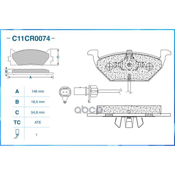 Купить ТОРМОЗНЫЕ КОЛОДКИ ПЕРЕДНИЕ LOW METALLIC C11CR0074