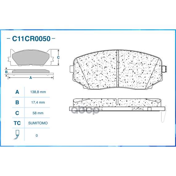 Купить ТОРМОЗНЫЕ КОЛОДКИ ПЕРЕДНИЕ LOW METALLIC C11CR0050