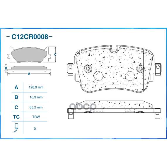 Купить ТОРМОЗНЫЕ КОЛОДКИ ЗАДНИЕ LOW METALLIC C12CR0008