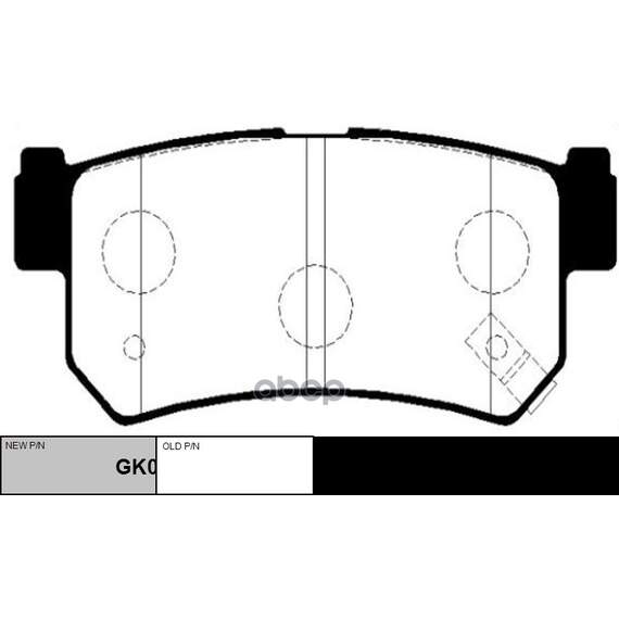 Купить КОЛОДКИ ТОРМОЗНЫЕ ДИСКОВЫЕ ЗАДНИЕ DAEWOO REXTON 3.2I/2.9TD, SSANGYONG REXTON 3.2I/2.7XDI/2.9D 02 (НОВ АРТ GK0558) CKKS-2