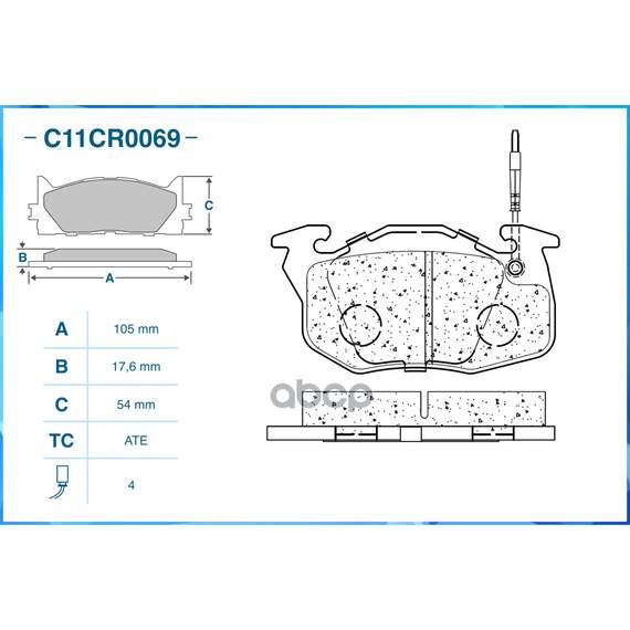 Купить ТОРМОЗНЫЕ КОЛОДКИ ПЕРЕДНИЕ LOW METALLIC C11CR0069