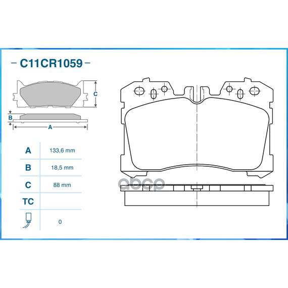 Купить ТОРМОЗНЫЕ КОЛОДКИ ПЕРЕДНИЕ LOW METALLIC C11CR1059