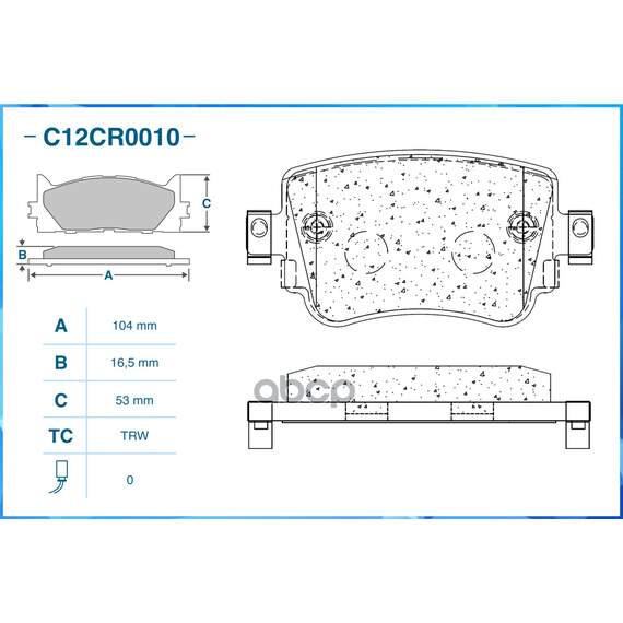 Купить ТОРМОЗНЫЕ КОЛОДКИ ЗАДНИЕ LOW METALLIC C12CR0010
