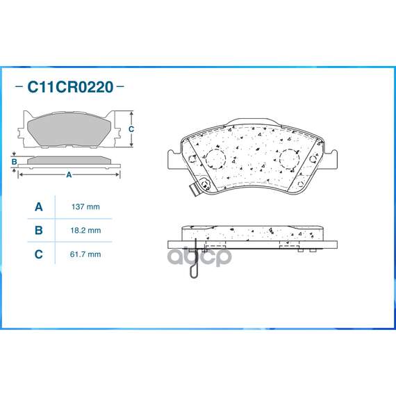 Купить ТОРМОЗНЫЕ КОЛОДКИ ПЕРЕДНИЕ LOW METALLIC C11CR0220