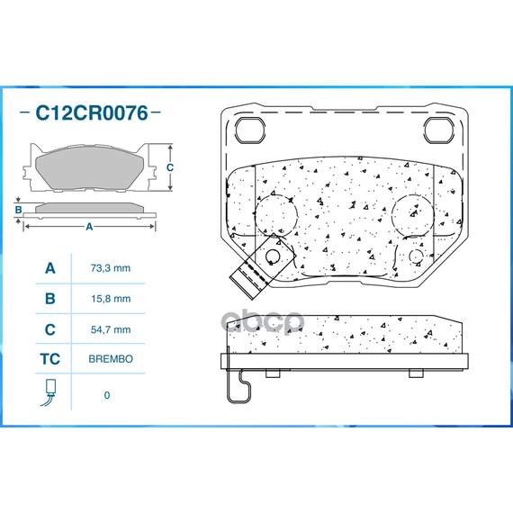 Купить ТОРМОЗНЫЕ КОЛОДКИ ЗАДНИЕ LOW METALLIC C12CR0076