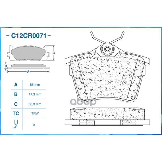 Купить ТОРМОЗНЫЕ КОЛОДКИ ЗАДНИЕ LOW METALLIC C12CR0071