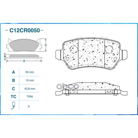 Купить ТОРМОЗНЫЕ КОЛОДКИ ЗАДНИЕ LOW METALLIC C12CR0050