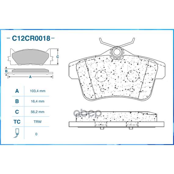 Купить ТОРМОЗНЫЕ КОЛОДКИ ЗАДНИЕ LOW METALLIC C12CR0018