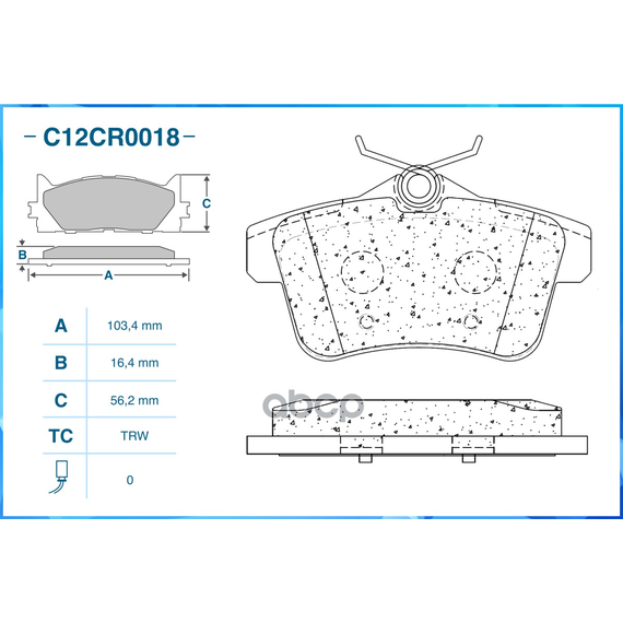 Купить ТОРМОЗНЫЕ КОЛОДКИ ЗАДНИЕ LOW METALLIC C12CR0018