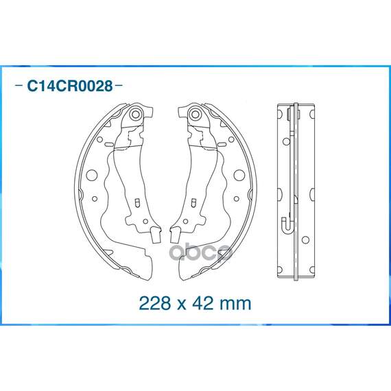 Купить ТОРМОЗНЫЕ КОЛОДКИ ЗАДНИЕ БАРАБАННЫЕ C14CR0028