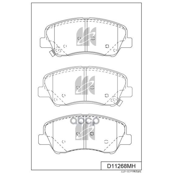 Купить КОЛОДКИ ТОРМОЗНЫЕ ДИСК ПЕРЕД KIA RIO III (UB) 11 D11268MH