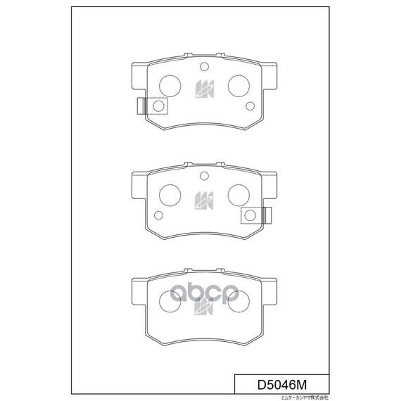Купить КОЛОДКИ ТОРМОЗНЫЕ ДИСКОВЫЕ D5046M