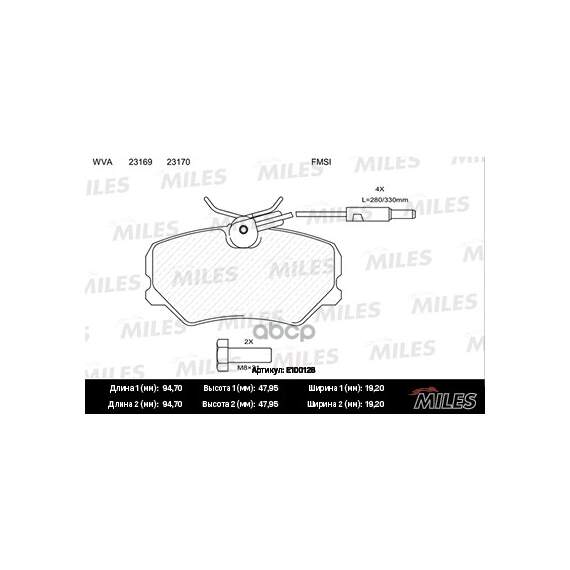 Купить КОЛОДКИ ТОРМОЗНЫЕ ПЕРЕДНИЕ (С ДАТЧИКОМ + БОЛТЫ) (СМЕСЬ SEMI-METALLIC) PEUGEOT 306 93-01/405 92-96/IKCO SAMAND (TRW GDB1039) E100128