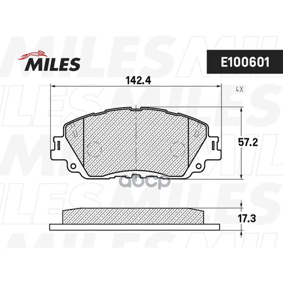 Купить КОЛОДКИ ТОРМОЗНЫЕ ПЕРЕДНИЕ (СМЕСЬ SEMI-METALLIC) TOYOTA CAMRY 18- E100601