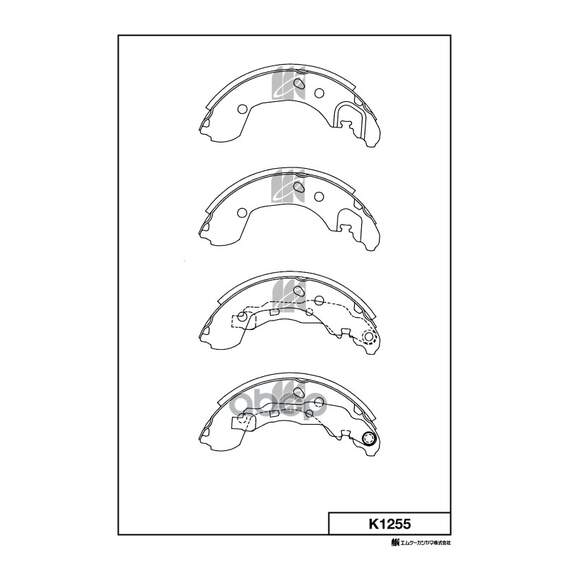 Купить КОЛОДКИ ТОРМОЗНЫЕ БАРАБАННЫЕ NOTE,MICRA K1255