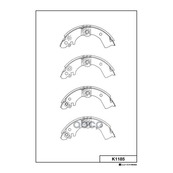 Купить КОЛОДКИ ТОРМОЗНЫЕ БАРАБАННЫЕ NISSAN ALMERA (N15) 1.4,1.6 2.0D 95- K1185
