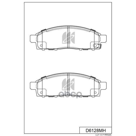 Купить КОЛОДКИ ТОРМОЗНЫЕ ДИСКОВЫЕ ПЕРЕД MITSUBISHI L 200 05 D6128MH