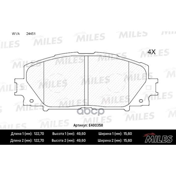 Купить КОЛОДКИ ТОРМОЗНЫЕ ПЕРЕДНИЕ (БЕЗ ДАТЧИКА) (СМЕСЬ LOW-METALLIC) TOYOTA PRIUS 1.8 09-/LEXUS CT 1.8 11- (TRW GDB4173) E400358