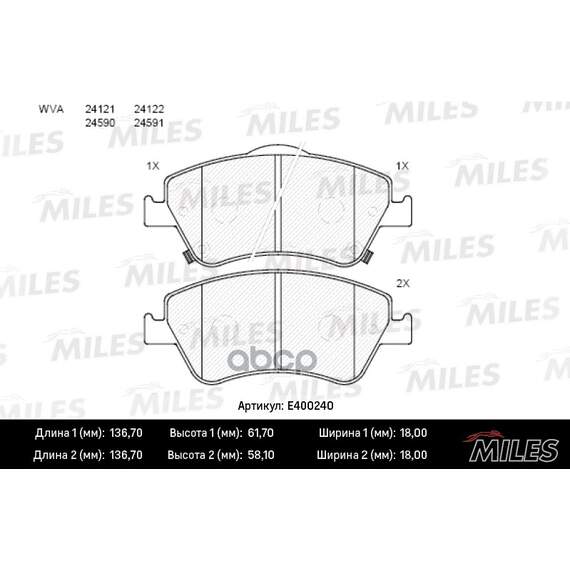 Купить КОЛОДКИ ТОРМОЗНЫЕ ПЕРЕДНИЕ (БЕЗ ДАТЧИКА) (СМЕСЬ LOW-METALLIC)TOYOTA AURIS 1.33-2.2 07- (ВЕЛИКОБРИТАНИЯ) (TRW GDB3481) E400240