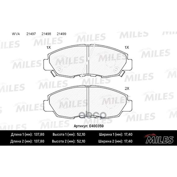 Купить КОЛОДКИ ТОРМОЗНЫЕ ПЕРЕДНИЕ (БЕЗ ДАТЧИКА) (СМЕСЬ LOW-METALLIC) HONDA ACCORD 2.0-2.2 90-93 (TRW GDB894) E400359