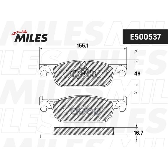 Купить КОЛОДКИ ТОРМОЗНЫЕ ПЕРЕДНИЕ (СМЕСЬ CERAMIC СЕРИЯ PRO) LADA X-RAY (TRW GDB2157) E500537