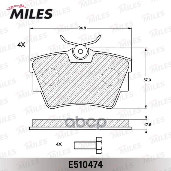 Купить КОЛОДКИ ТОРМОЗНЫЕ ЗАДНИЕ (СМЕСЬ CERAMIC СЕРИЯ PRO) NISSAN PRIMASTAR 01-/OPEL VIVARO 01-/RENAULT TRAFIC 01- (TRW GDB1479) E510474